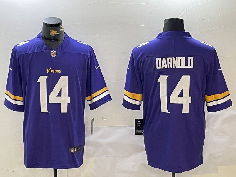 Men's Minnesota Vikings #14 Sam Darnold Purple Vapor Untouchable Limited Stitched Jersey Men's Minnesota Vikings #14 Sam Darnold Purple Vapor Untouchable Limited Stitched Jersey